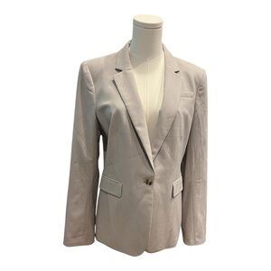Banana Republic Blazer‎ Size 12 Light Taupe Stretch Suit Jacket